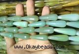 CAA2104 15.5 inches 10*30mm faceted teardrop agate beads