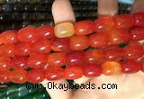 CAA2118 15.5 inches 10*14mm drum agate beads wholesale