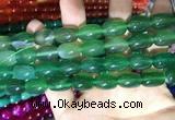 CAA2125 15.5 inches 10*14mm drum agate beads wholesale