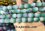 CAA2142 15.5 inches 12*16mm faceted drum agate beads wholesale