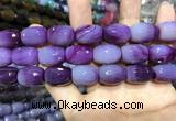 CAA2146 15.5 inches 13*18mm faceted drum agate beads wholesale