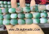 CAA2148 15.5 inches 13*18mm faceted drum agate beads wholesale