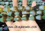 CAA2162 15.5 inches 15*20mm faceted teardrop agate beads