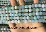 CAA2241 15.5 inches 8mm faceted round banded agate beads