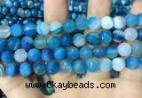 CAA2254 15.5 inches 14mm faceted round banded agate beads