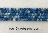 CAA2257 15.5 inches 6mm faceted round banded agate beads