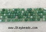 CAA2278 15.5 inches 6mm faceted round banded agate beads