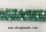 CAA2279 15.5 inches 8mm faceted round banded agate beads