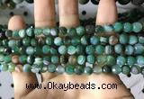 CAA2286 15.5 inches 6mm faceted round banded agate beads