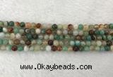 CAA2300 15.5 inches 4mm round banded agate gemstone beads