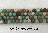 CAA2303 15.5 inches 10mm round banded agate gemstone beads