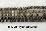 CAA2317 15.5 inches 8mm round banded agate gemstone beads