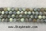 CAA2319 15.5 inches 10mm round banded agate gemstone beads