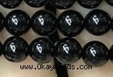 CAA2404 15.5 inches 8mm round black agate beads wholesale