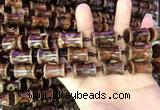 CAA2661 15.5 inches 14*21mm - 16*24mm bone tibetan agate dzi beads