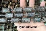 CAA2681 15.5 inches 12*18mm - 13*24mm bone tibetan agate dzi beads