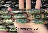 CAA2695 15.5 inches 14*38mm - 16*43mm rice tibetan agate dzi beads