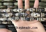 CAA2714 15.5 inches 14*38mm - 16*43mm rice tibetan agate dzi beads