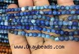 CAA2828 15 inches 4mm faceted round fire crackle agate beads wholesale