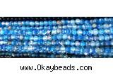 CAA2880 15 inches 6mm faceted round fire crackle agate beads wholesale