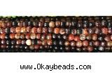 CAA2882 15 inches 6mm faceted round fire crackle agate beads wholesale