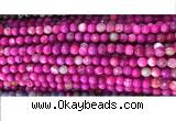 CAA2884 15 inches 6mm faceted round fire crackle agate beads wholesale