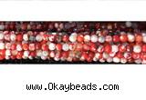 CAA2886 15 inches 6mm faceted round fire crackle agate beads wholesale