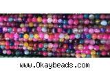 CAA2887 15 inches 6mm faceted round fire crackle agate beads wholesale