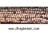 CAA2889 15 inches 6mm faceted round fire crackle agate beads wholesale