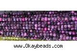 CAA2892 15 inches 6mm faceted round fire crackle agate beads wholesale