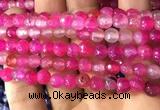 CAA2931 15 inches 6mm faceted round fire crackle agate beads wholesale