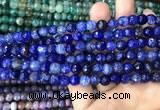 CAA2964 15 inches 8mm faceted round fire crackle agate beads wholesale