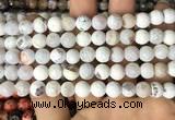 CAA2984 15 inches 8mm faceted round fire crackle agate beads wholesale