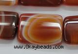 CAA300 15.5 inches 23*30mm rectangle red line agate gemstone beads