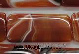 CAA301 15.5 inches 25*50mm rectangle red line agate gemstone beads