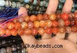 CAA3042 15 inches 10mm faceted round fire crackle agate beads wholesale