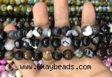 CAA3063 15 inches 10mm faceted round fire crackle agate beads wholesale