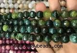 CAA3080 15 inches 10mm faceted round fire crackle agate beads wholesale