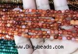 CAA3252 15 inches 4mm faceted round line agate beads wholesale