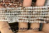 CAA3273 15 inches 4mm faceted round agate beads wholesale