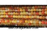 CAA3292 15 inches 6mm faceted round agate beads wholesale