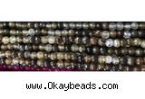 CAA3294 15 inches 6mm faceted round agate beads wholesale