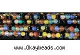 CAA3296 15 inches 6mm faceted round agate beads wholesale