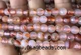 CAA3302 15 inches 6mm faceted round agate beads wholesale