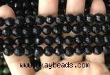 CAA3350 15 inches 8mm faceted round agate beads wholesale