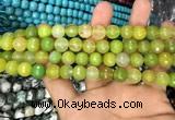 CAA3372 15 inches 10mm faceted round agate beads wholesale