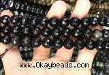 CAA3381 15 inches 10mm faceted round agate beads wholesale