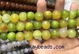 CAA3430 15 inches 14mm faceted round agate beads wholesale