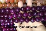 CAA3447 15 inches 16mm faceted round agate beads wholesale