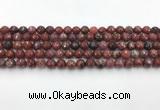 CAA3628 15.5 inches 4mm faceted round Portuguese agate beads